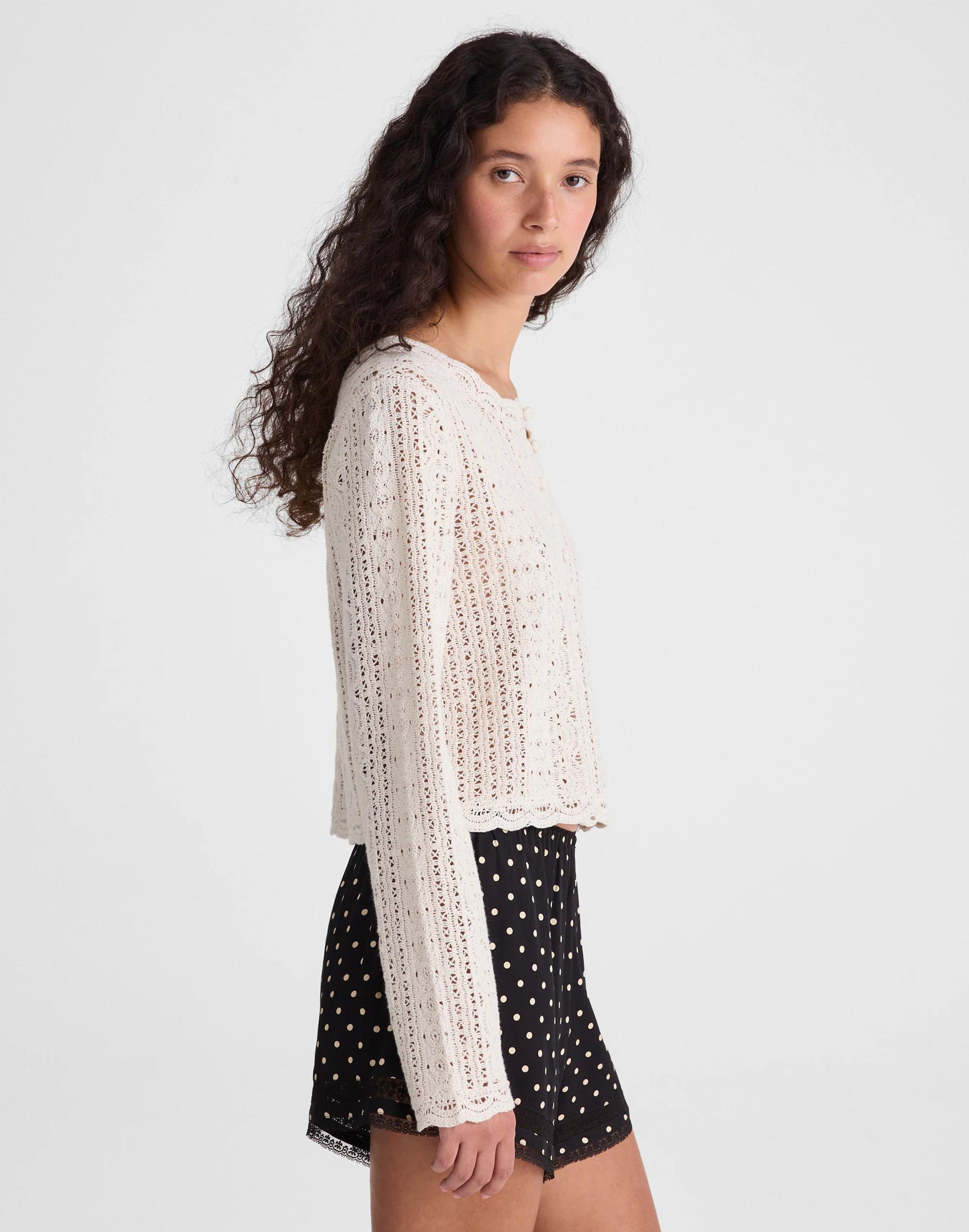 Madewell Open-Knit Lace Cardigan
