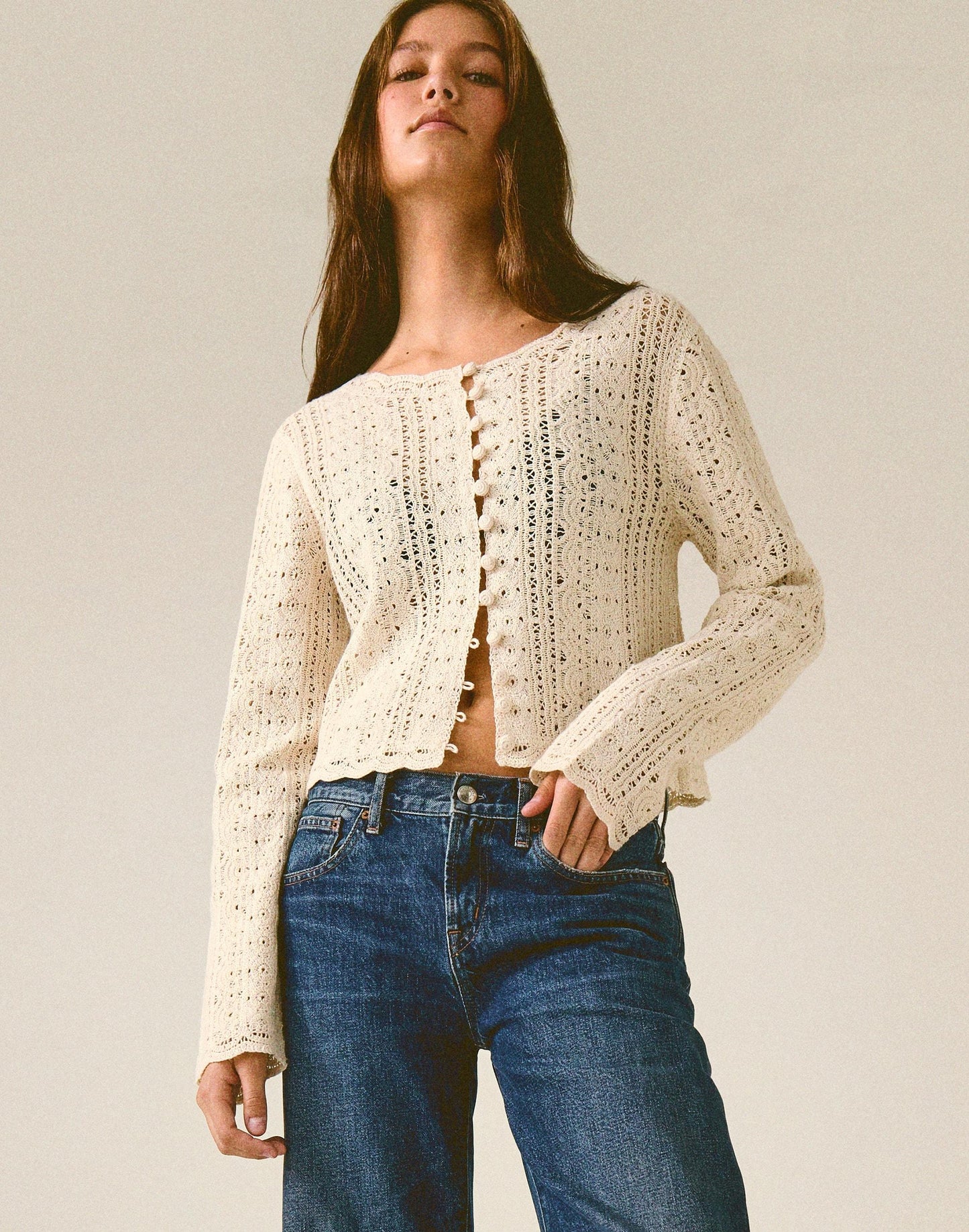 Madewell Open-Knit Lace Cardigan