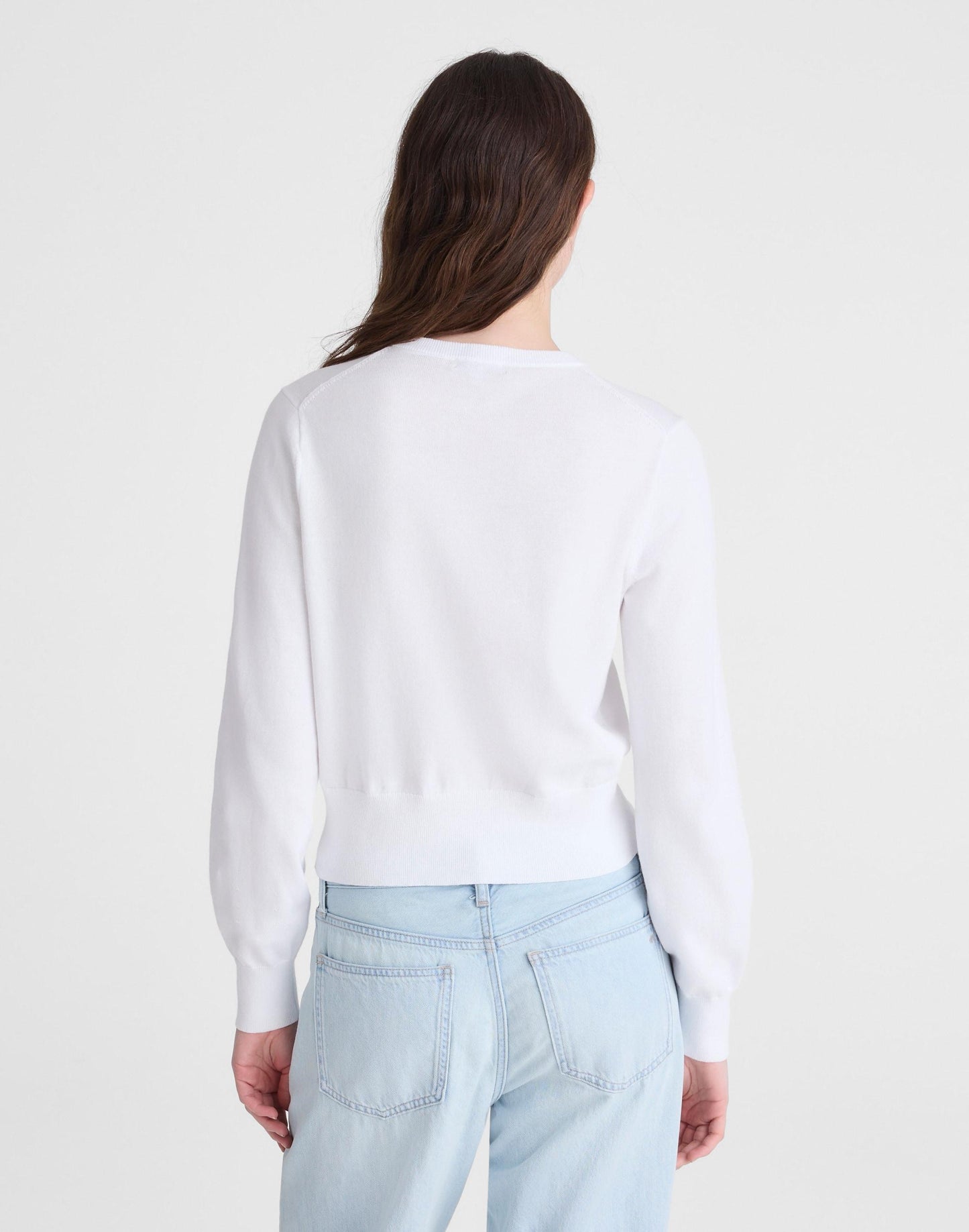 Madewell Button-Front Cardigan in 100% Cotton