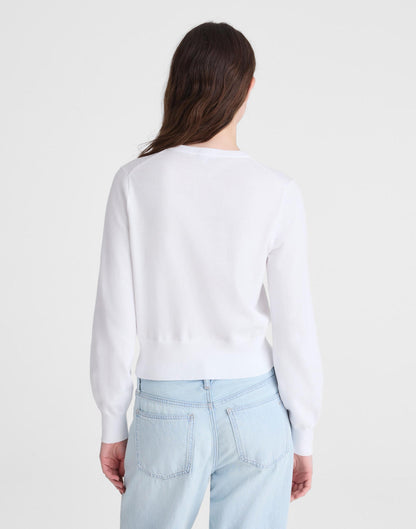 Madewell Button-Front Cardigan in 100% Cotton