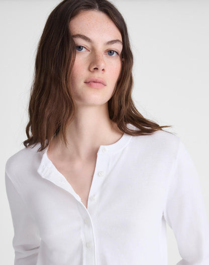 Madewell Button-Front Cardigan in 100% Cotton