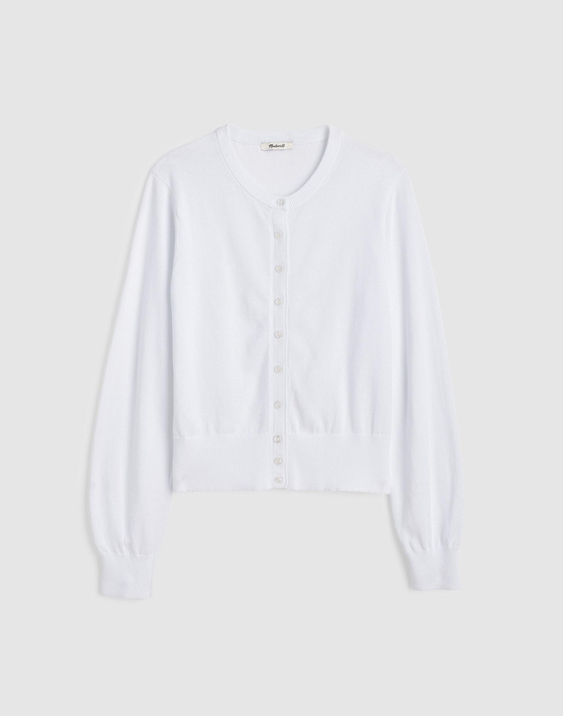 Madewell Button-Front Cardigan in 100% Cotton