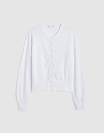 Madewell Button-Front Cardigan in 100% Cotton