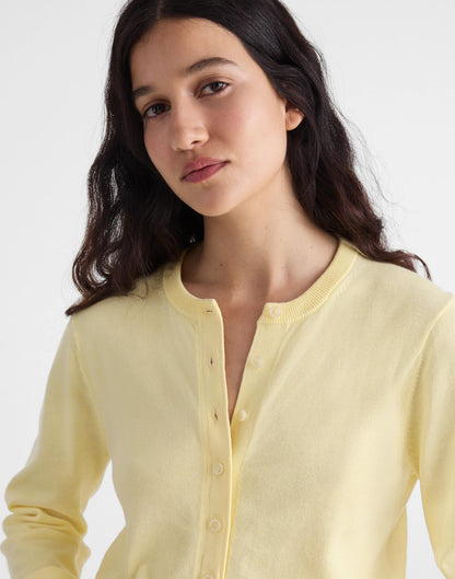Madewell Button-Front Cardigan in 100% Cotton