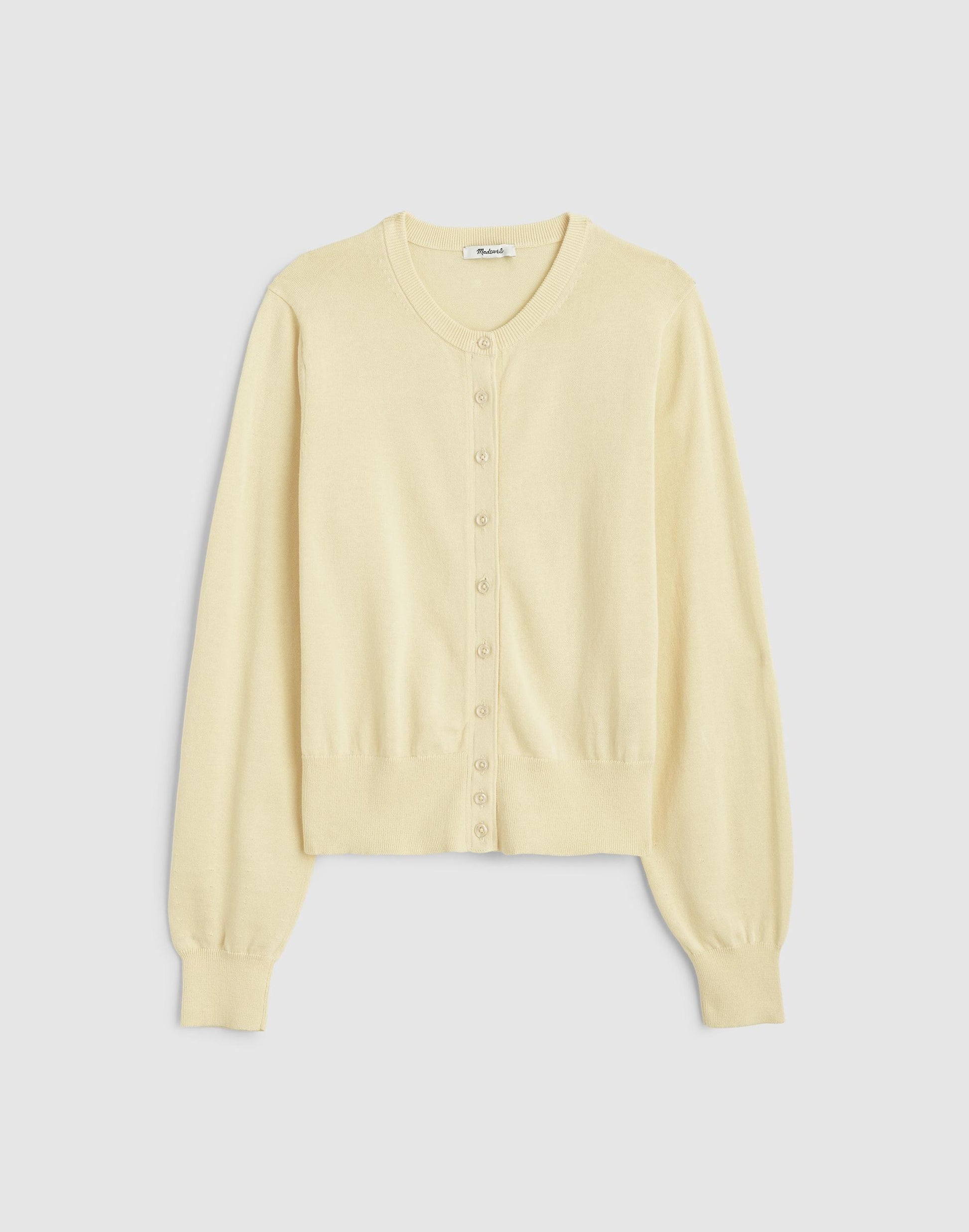 Madewell Button-Front Cardigan in 100% Cotton