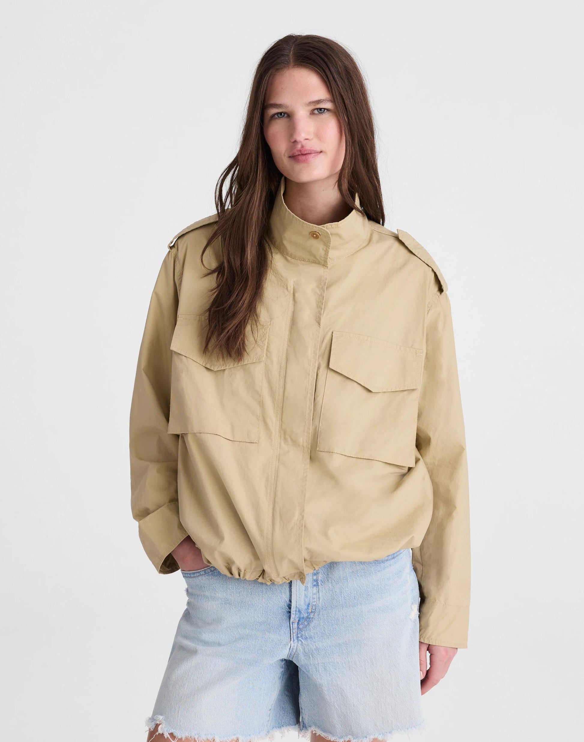 Madewell Field Jacket in Washed Poplin