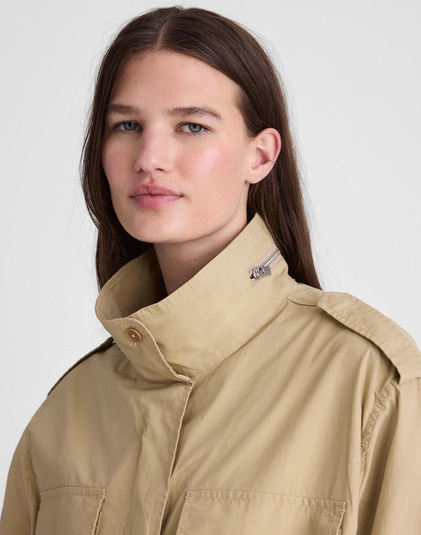 Madewell Field Jacket in Washed Poplin
