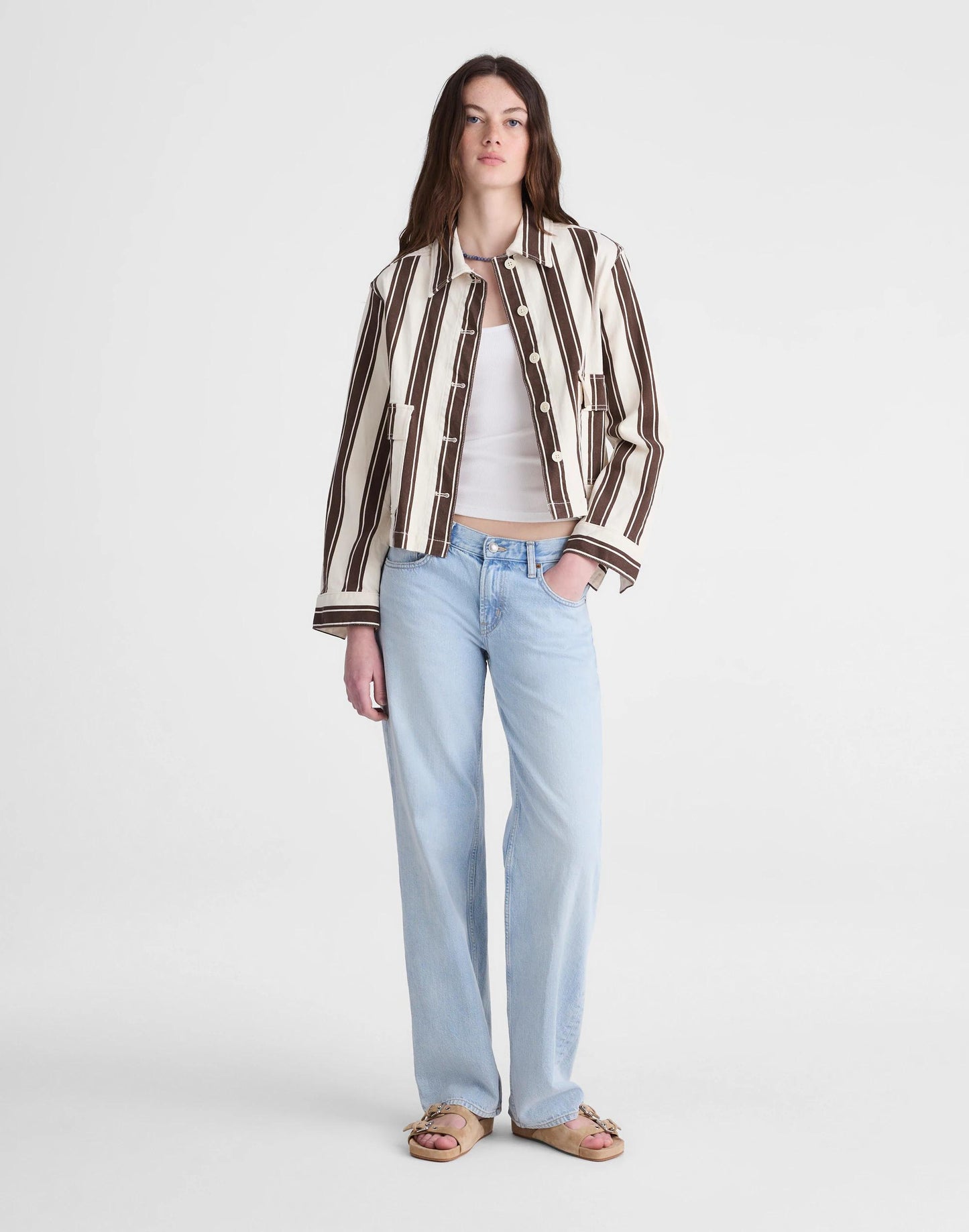 Madewell Cropped Button-Front Jacket