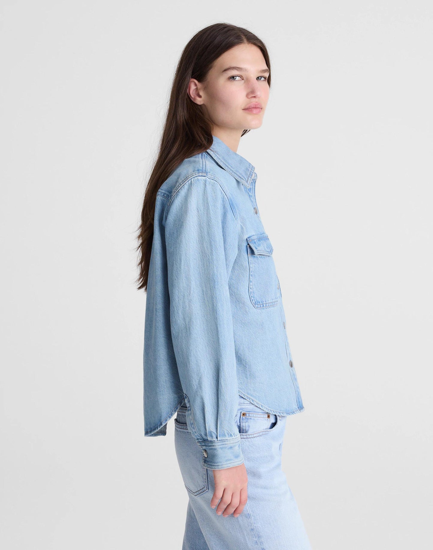Madewell Airy Denim Relaxed Shirt-Jacket