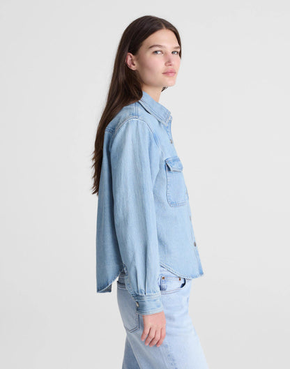 Madewell Airy Denim Relaxed Shirt-Jacket