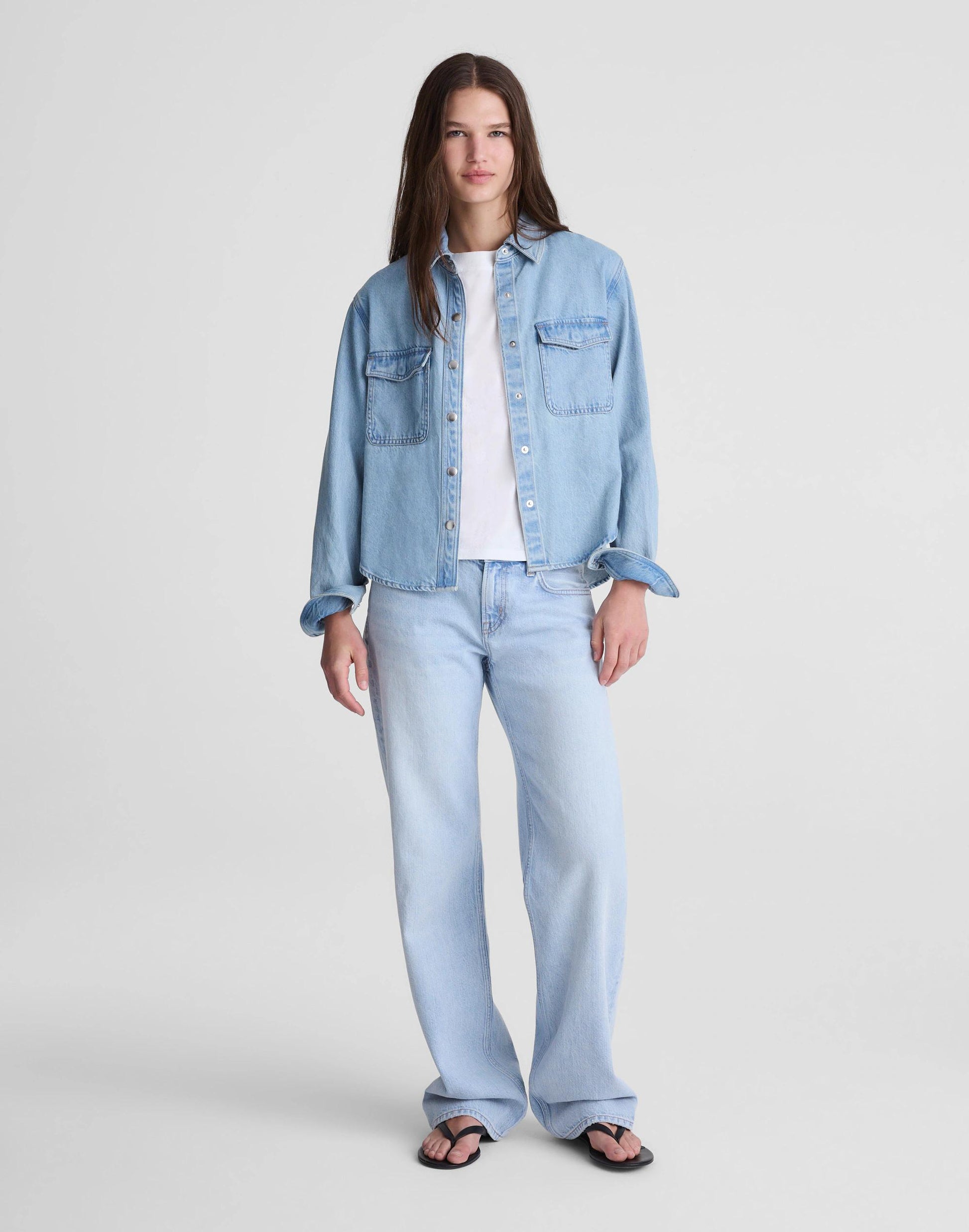 Madewell Airy Denim Relaxed Shirt-Jacket