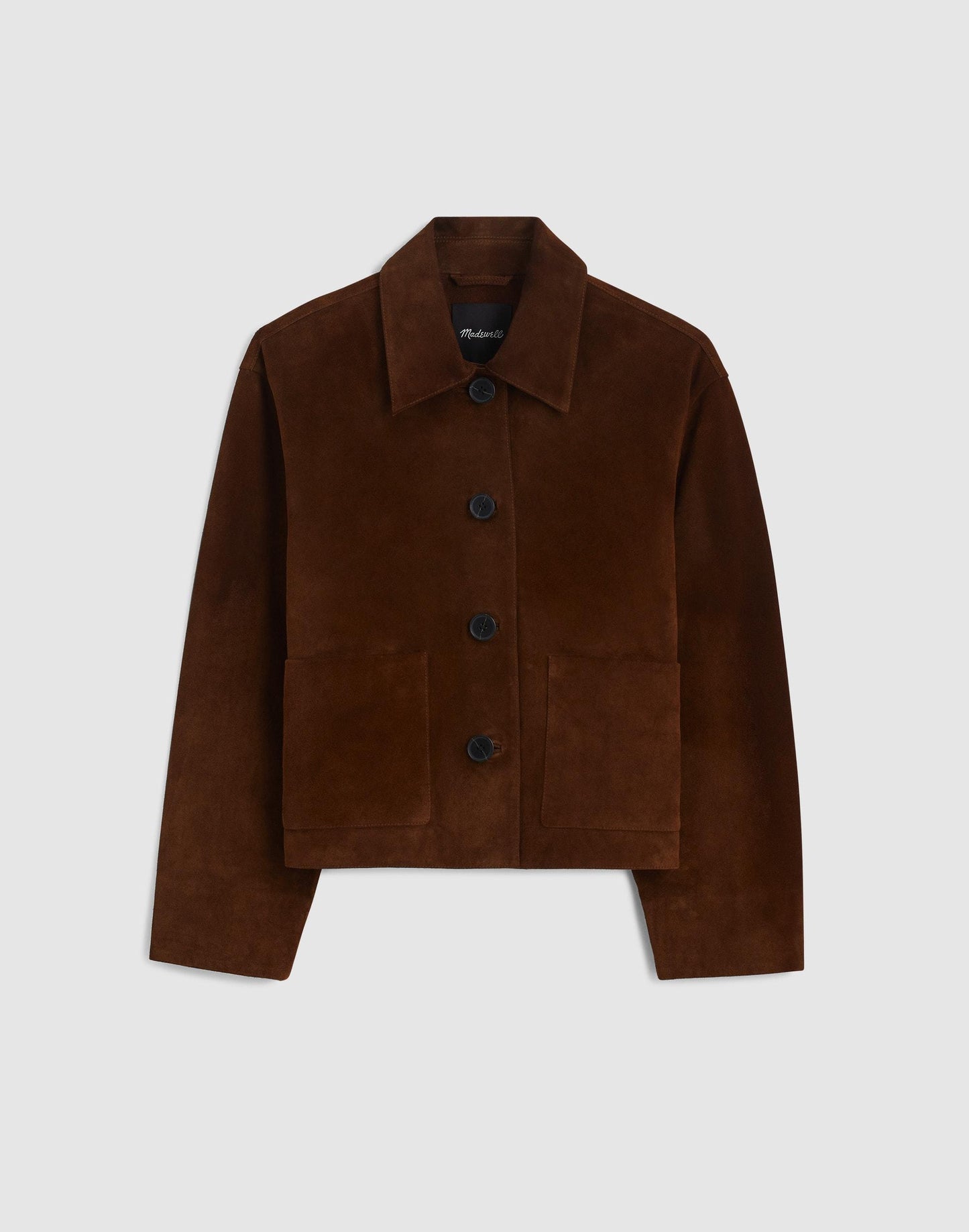 Madewell Boxy-Crop Jacket in Suede