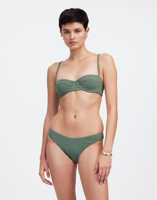 Madewell Zulu & Zephyr Eucalyptus Textured Bikini Bottom