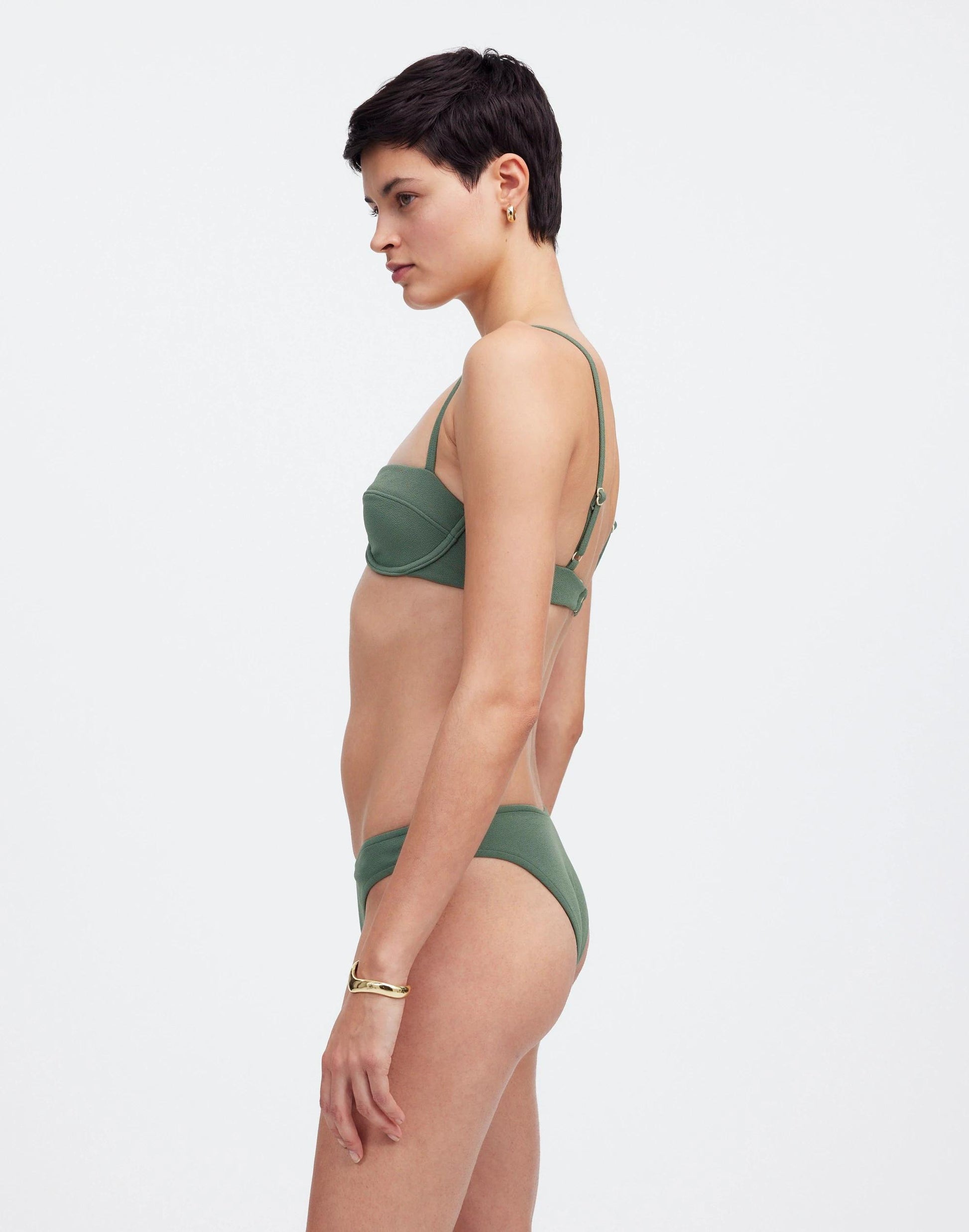 Madewell Zulu & Zephyr Eucalyptus Textured Bikini Bottom