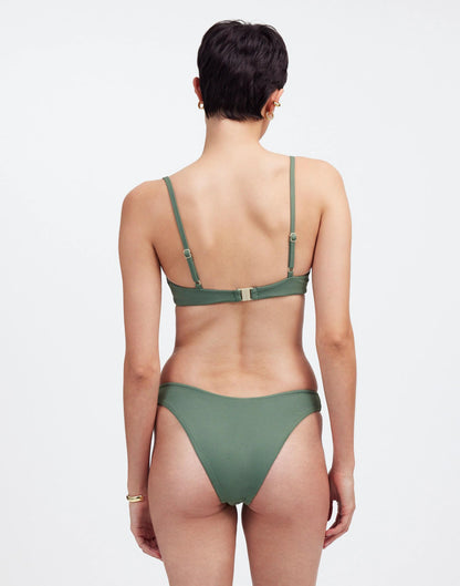 Madewell Zulu & Zephyr Eucalyptus Textured Balconette Bikini Top
