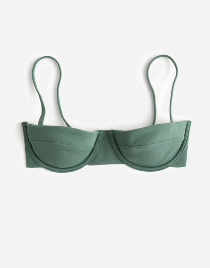 Madewell Zulu & Zephyr Eucalyptus Textured Balconette Bikini Top