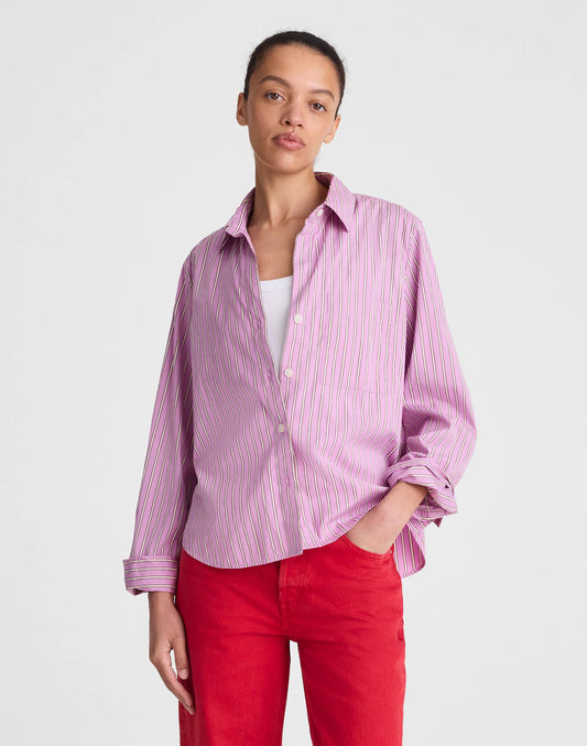 Madewell The Signature Y-Neck Shirt in Poplin