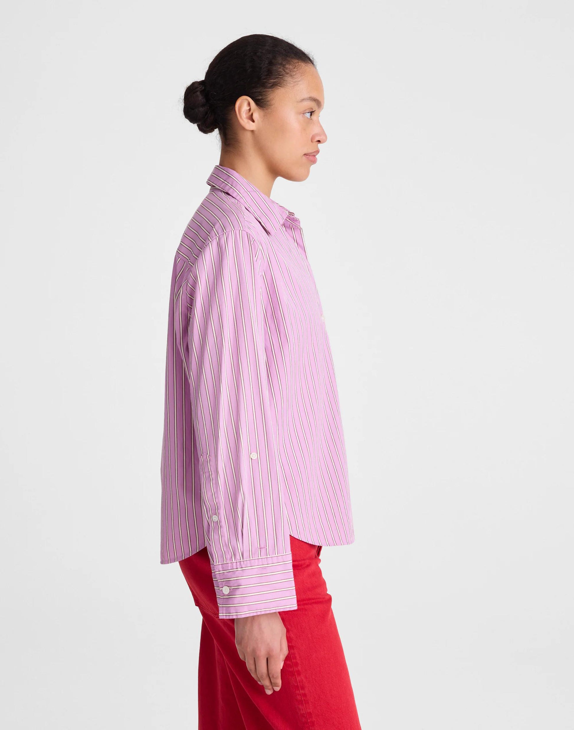 Madewell The Signature Y-Neck Shirt in Poplin