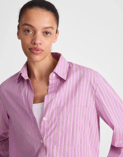 Madewell The Signature Y-Neck Shirt in Poplin