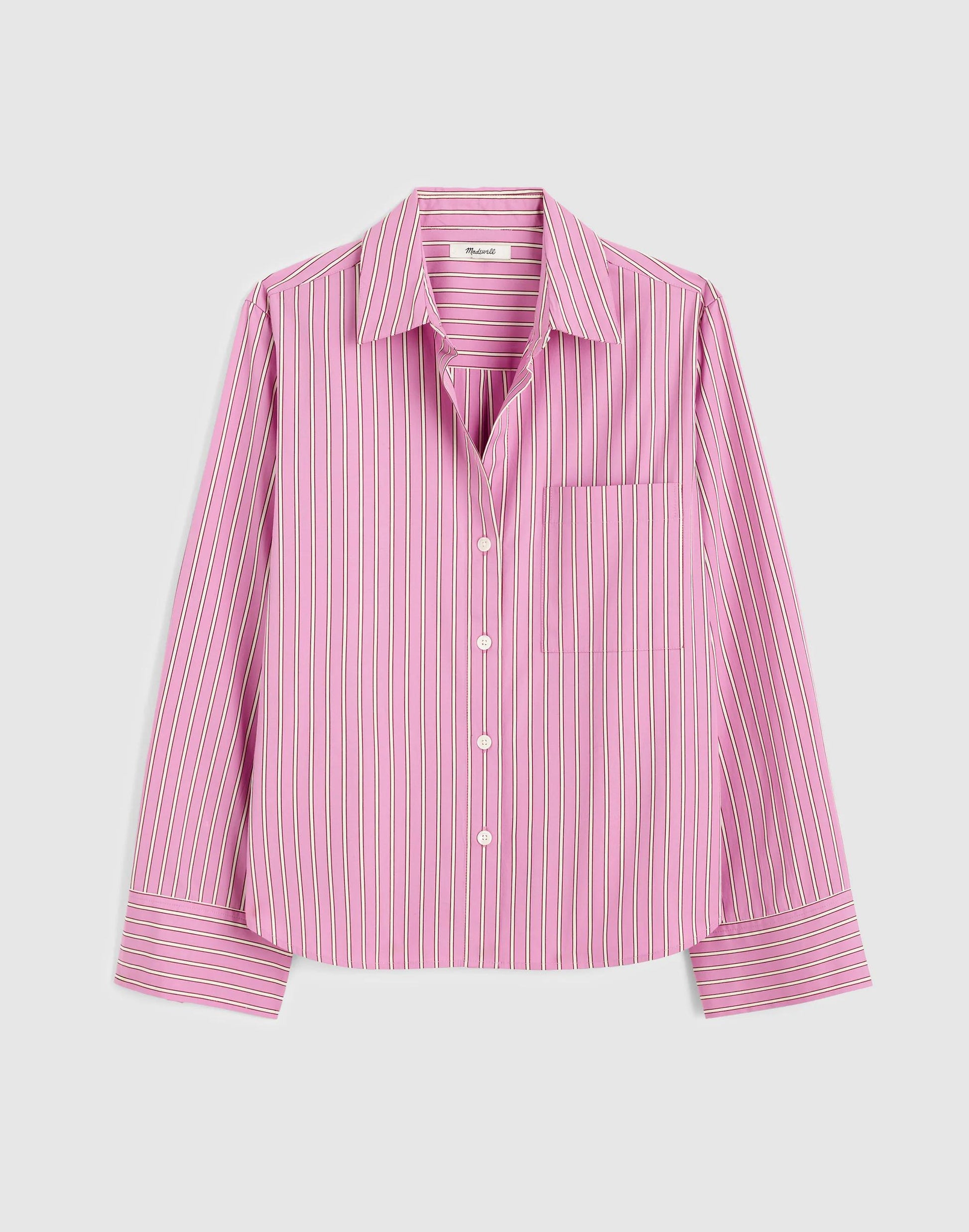 Madewell The Signature Y-Neck Shirt in Poplin