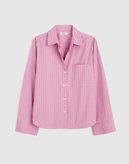 Madewell The Signature Y-Neck Shirt in Poplin