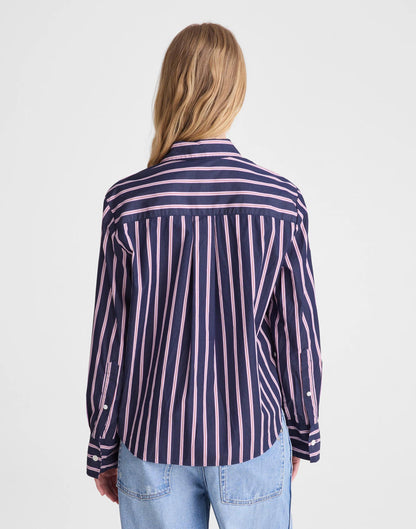 Madewell The Signature Y-Neck Shirt in Poplin