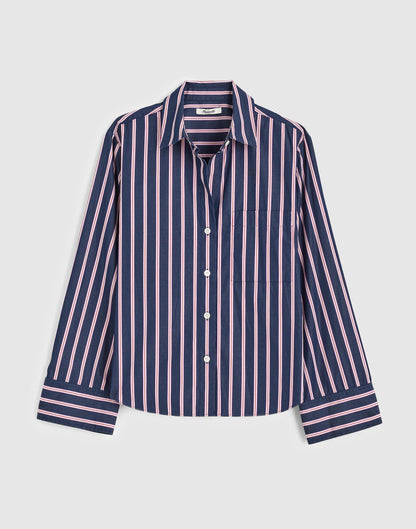 Madewell The Signature Y-Neck Shirt in Poplin