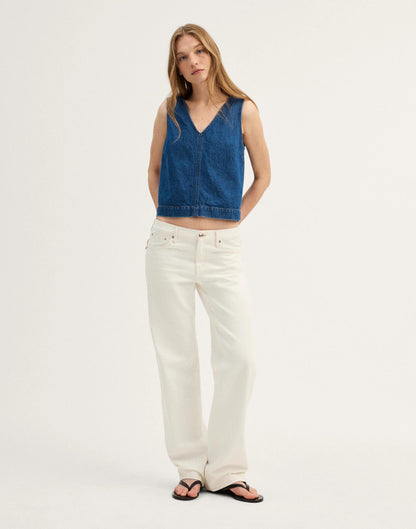 Madewell Denim V-Neck Shell Top
