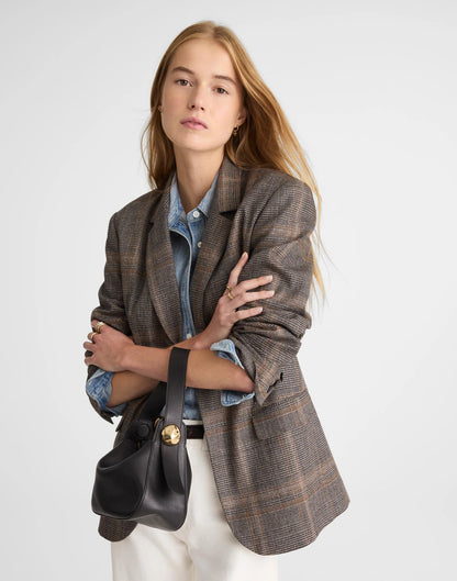 Madewell The Sculpted Metal Wristlet Bag