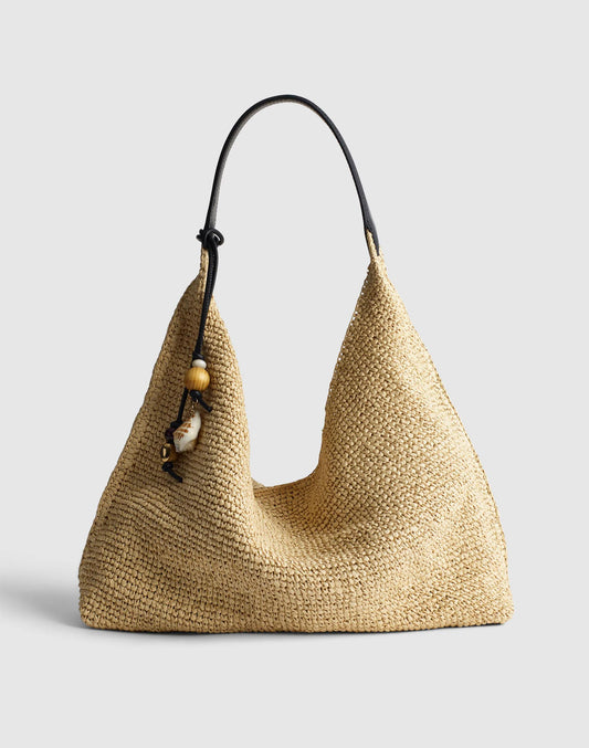Madewell The Mylie Shoulder Bag in Straw