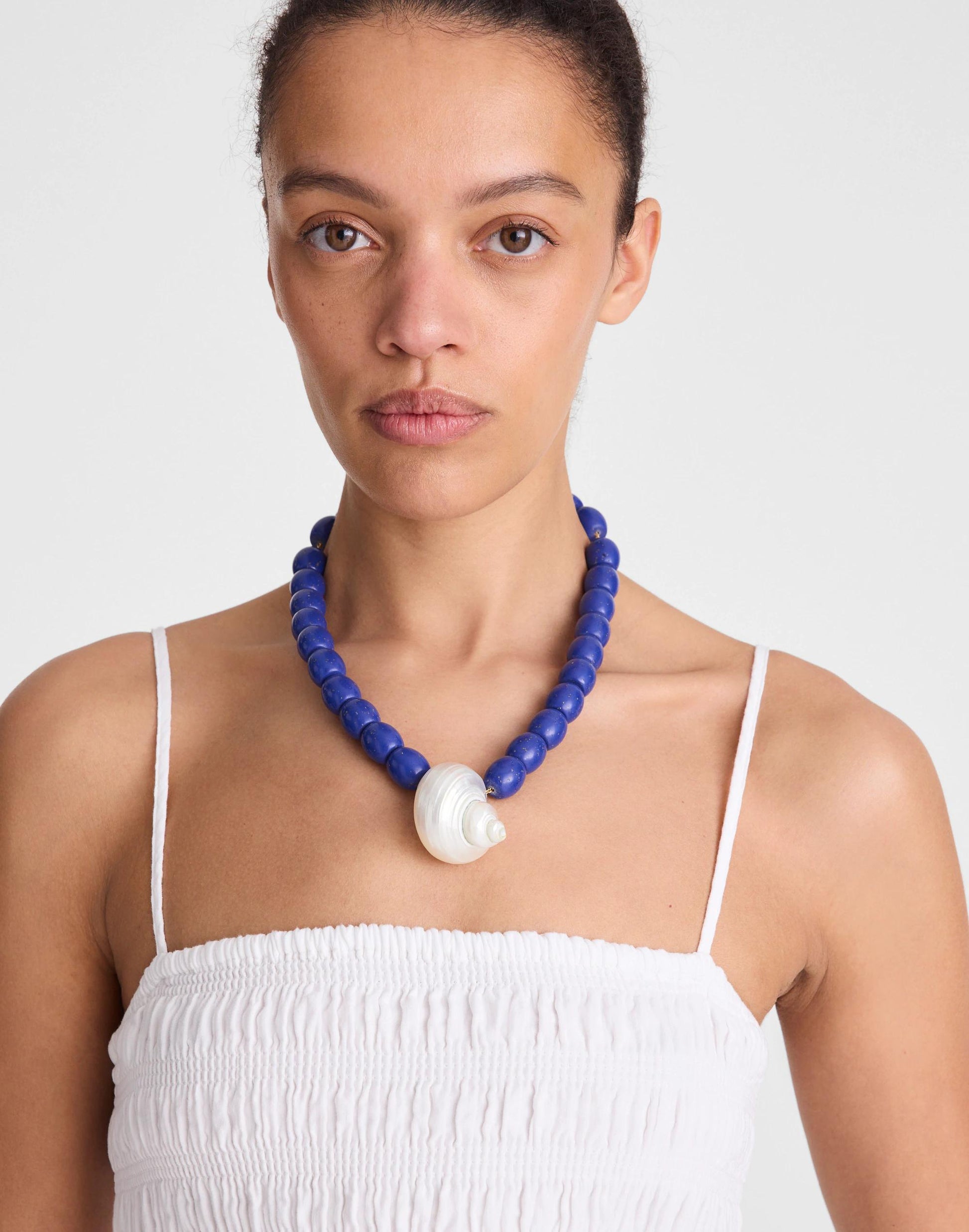 Madewell Shell Oversized Beaded Choker Necklace