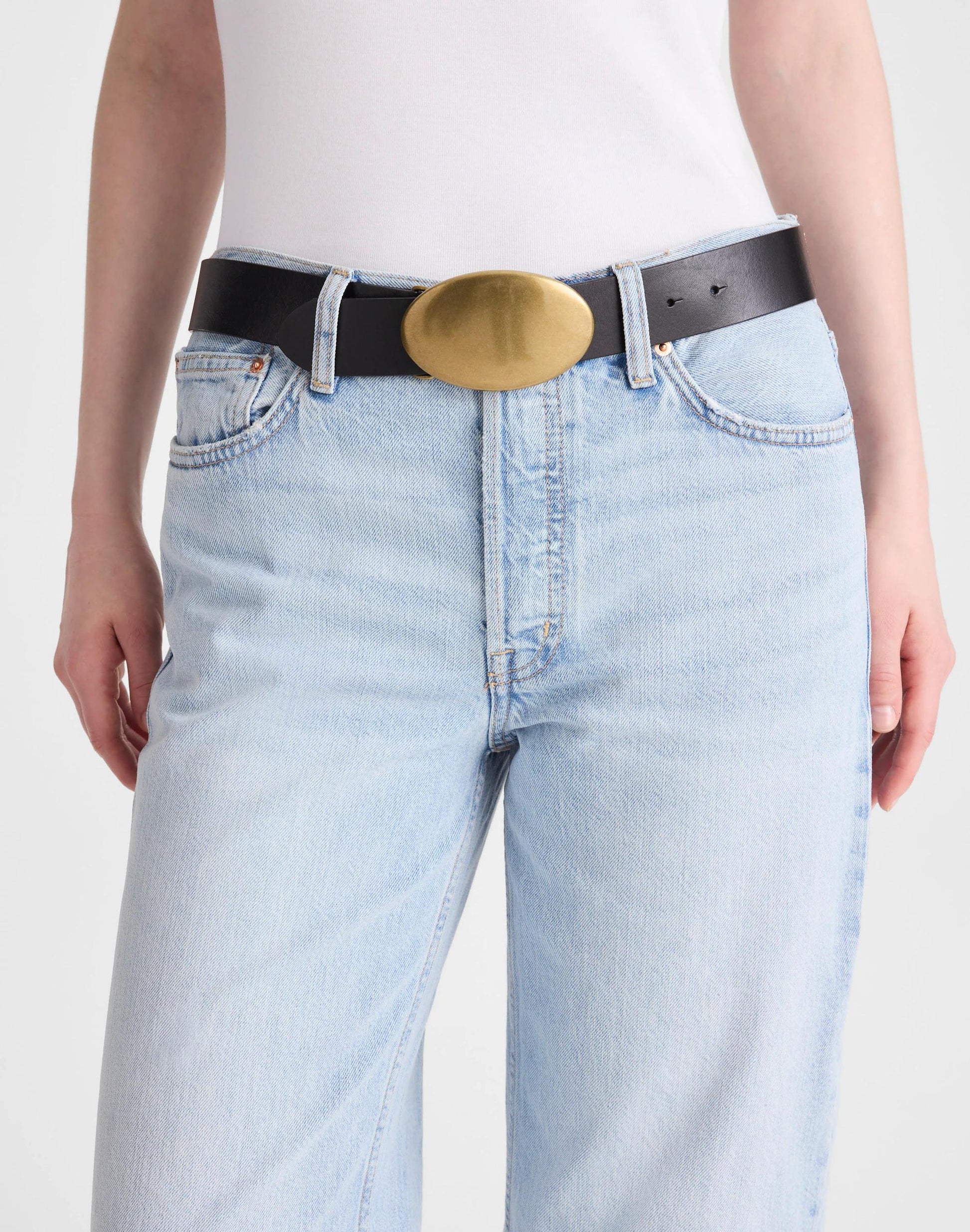 Madewell Oval Plaque-Buckle Belt