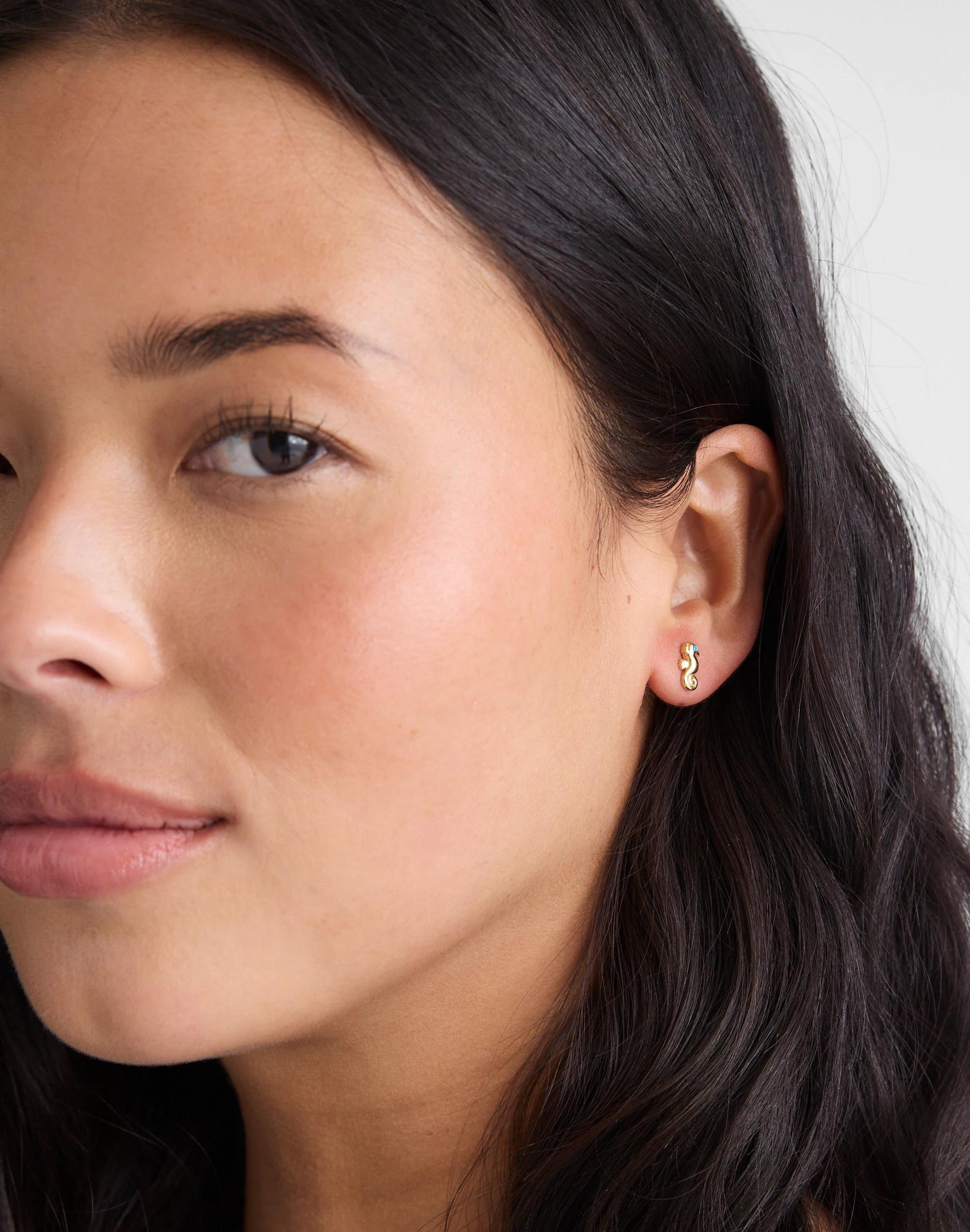 Madewell Demi-Fine Seahorse Stud Earrings