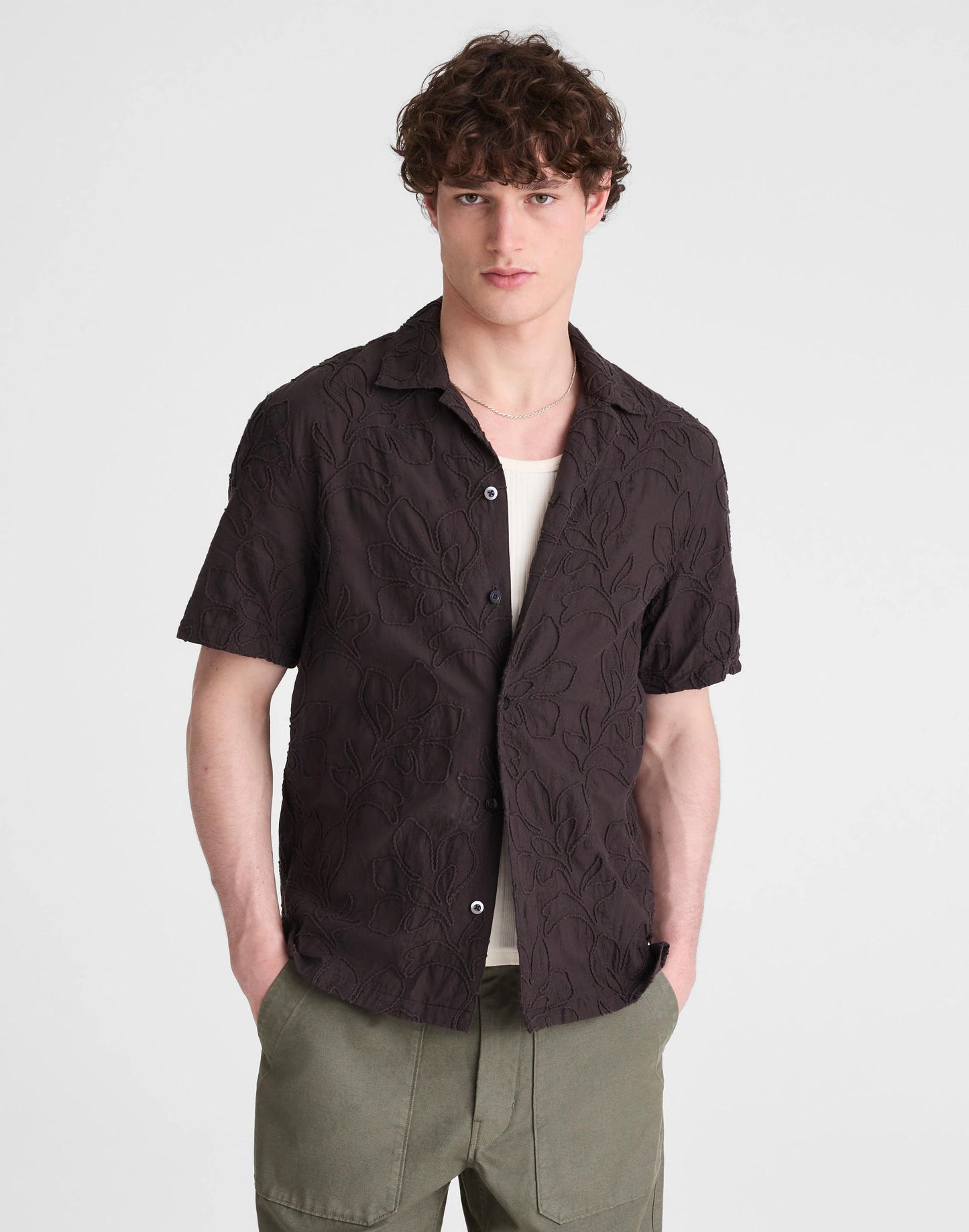 Madewell The Short-Sleeve Camp Shirt in Cotton