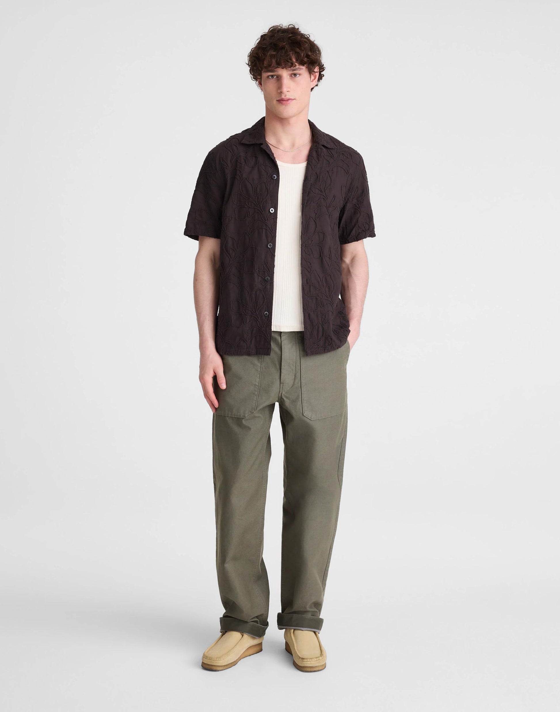 Madewell The Short-Sleeve Camp Shirt in Cotton