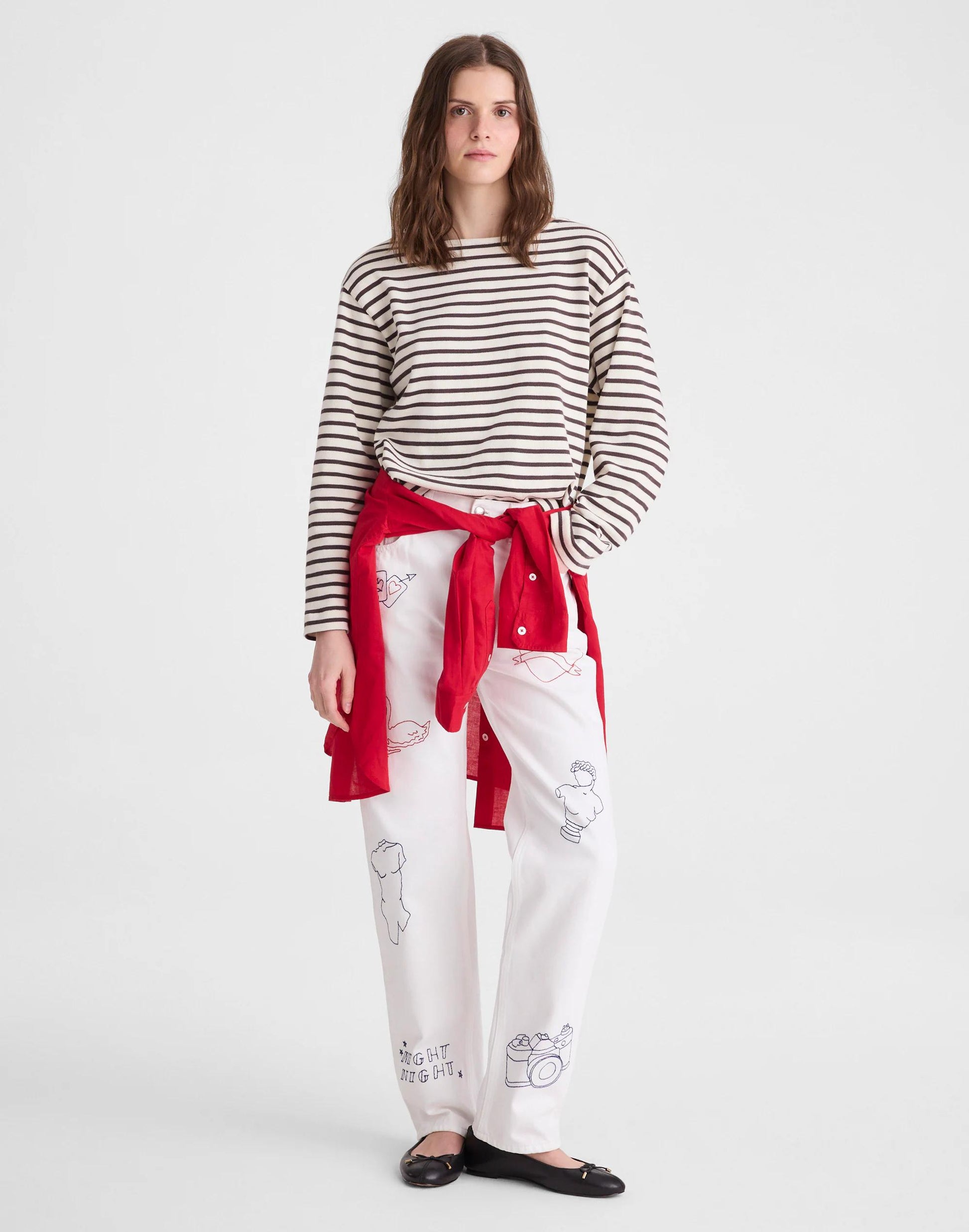 Madewell Striped Boatneck Long-Sleeve Tee