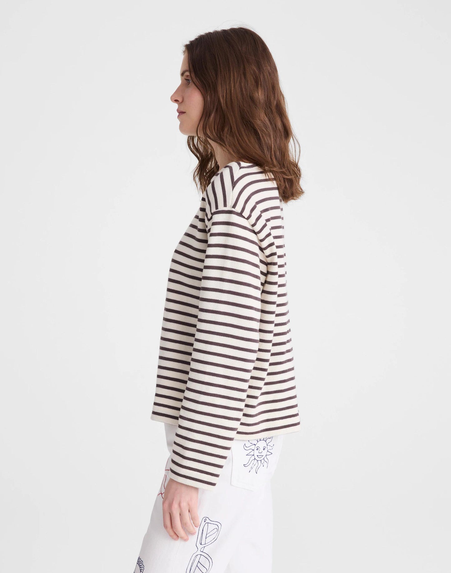 Madewell Striped Boatneck Long-Sleeve Tee