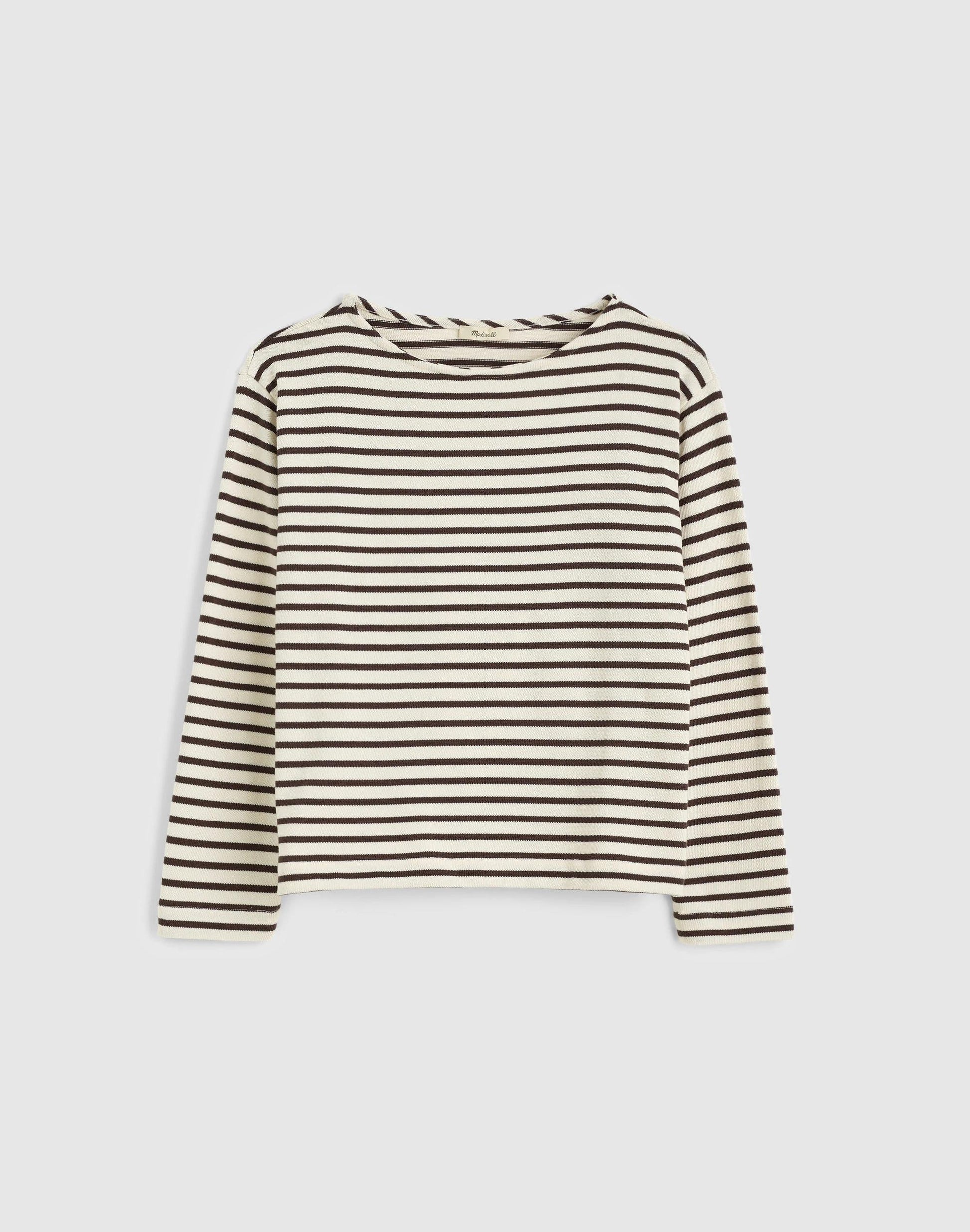 Madewell Striped Boatneck Long-Sleeve Tee