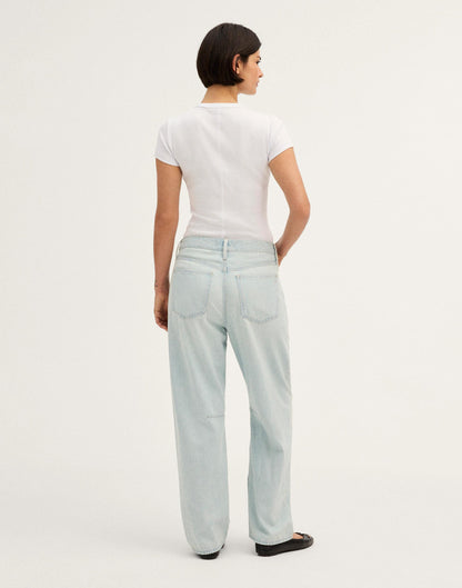 Madewell The Curvy Darted Barrel-Leg Jean in Airy Denim