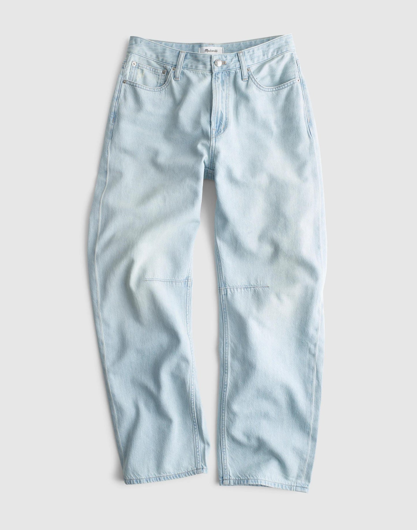 Madewell The Curvy Darted Barrel-Leg Jean in Airy Denim