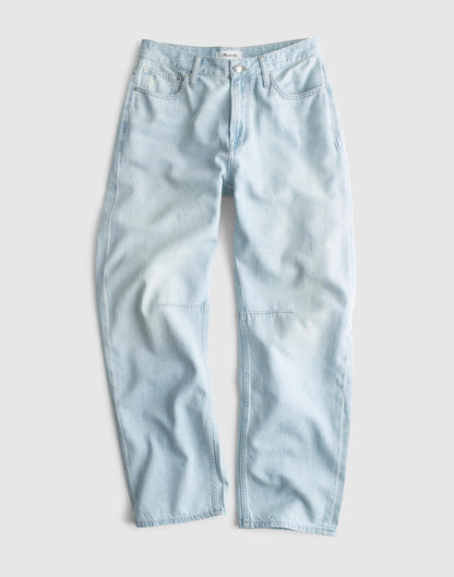 Madewell The Curvy Darted Barrel-Leg Jean in Airy Denim