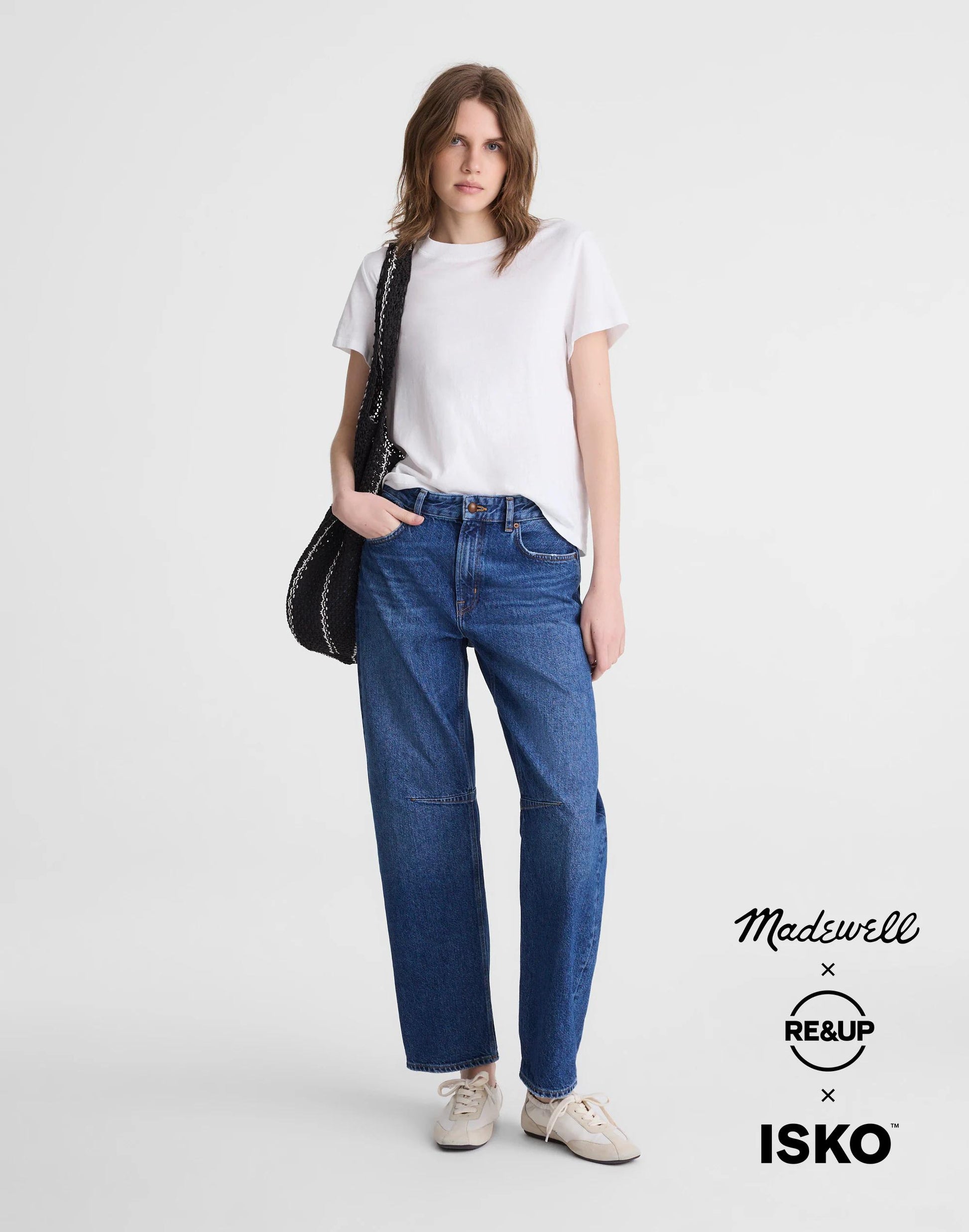 Madewell Circular Darted Barrel-Leg Jean