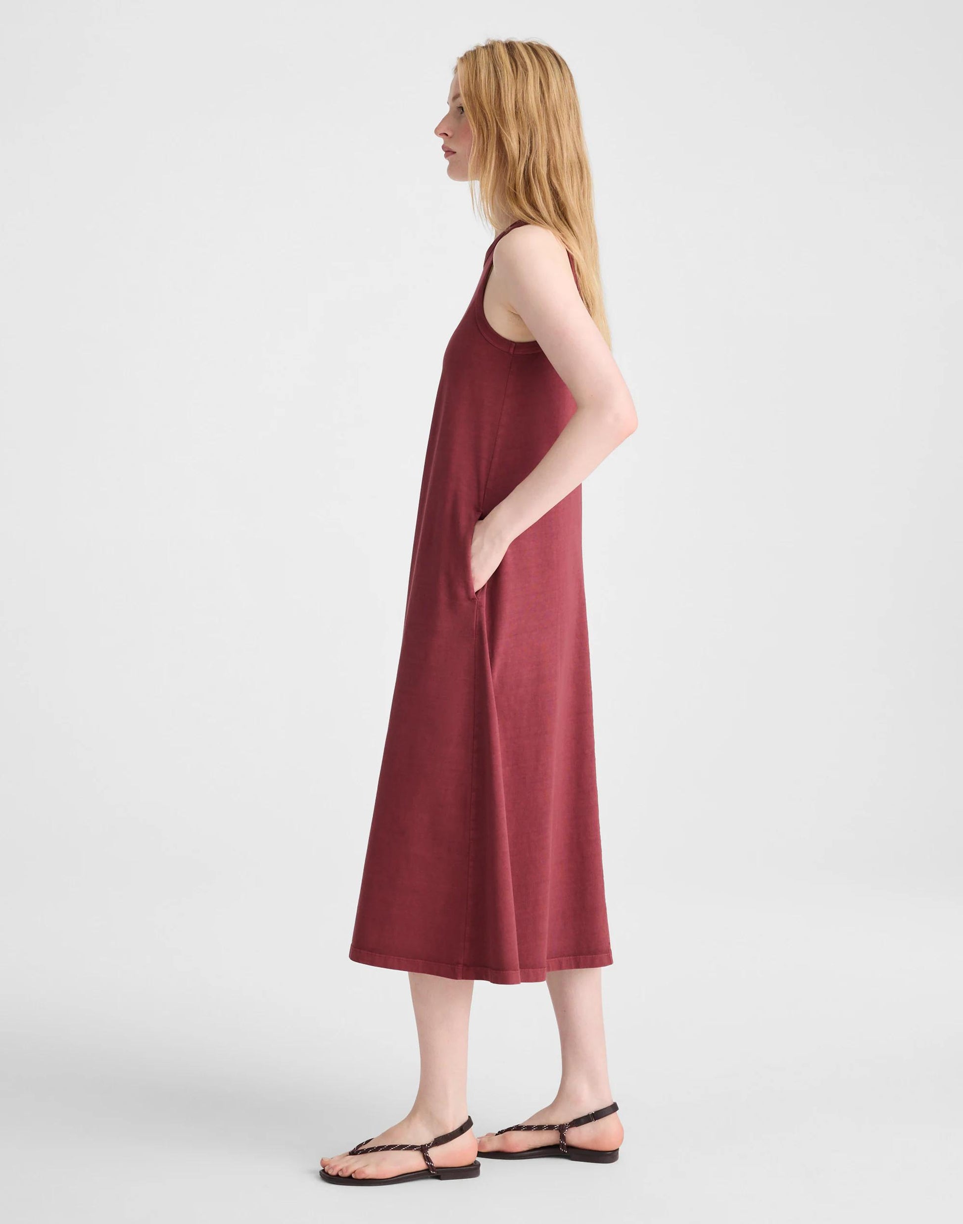Madewell Seamed Tank Maxi Dress in Allday Jersey
