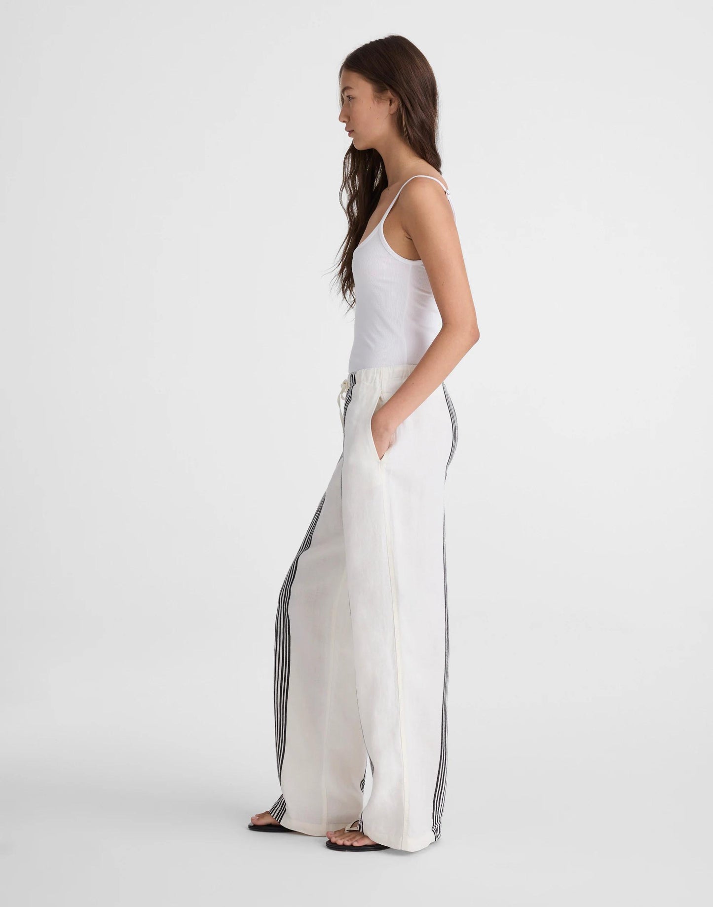 Madewell Pull-On Pants in Linen Blend