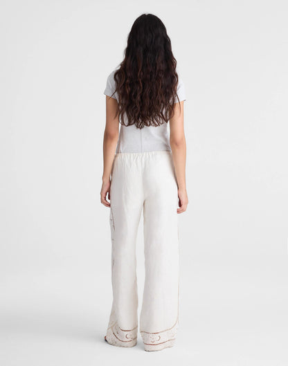 Madewell Eyelet Drawstring Pants in 100% Linen