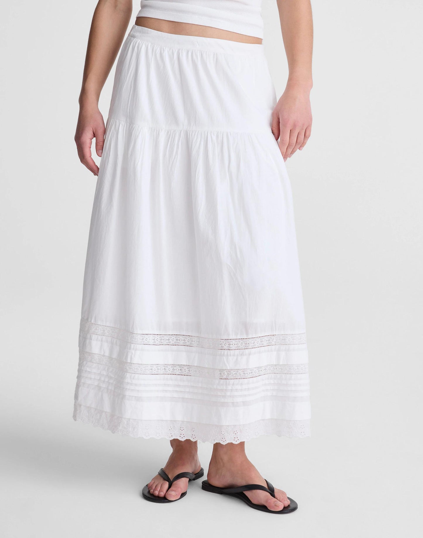 Madewell Pintucked Midi Skirt