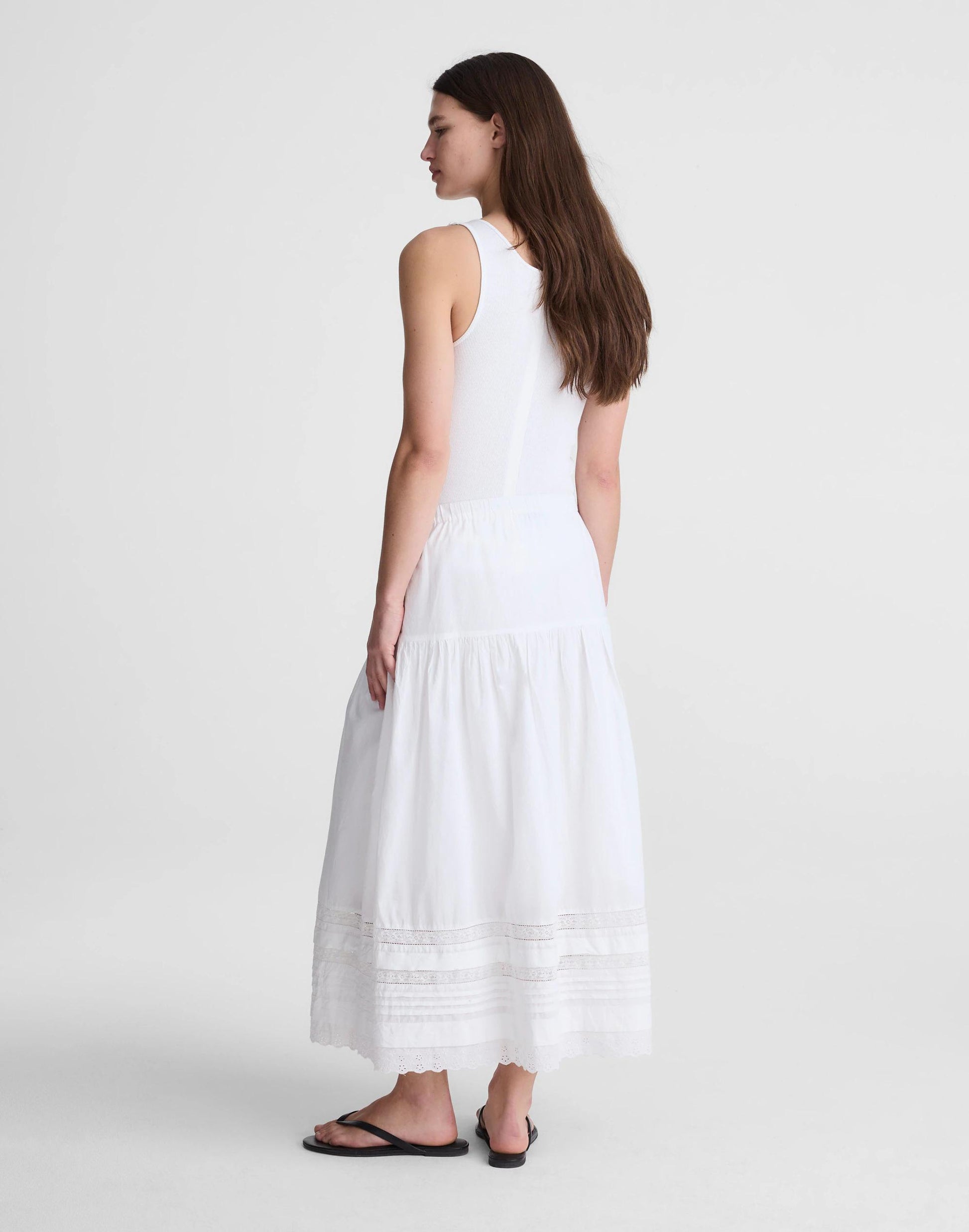 Madewell Pintucked Midi Skirt