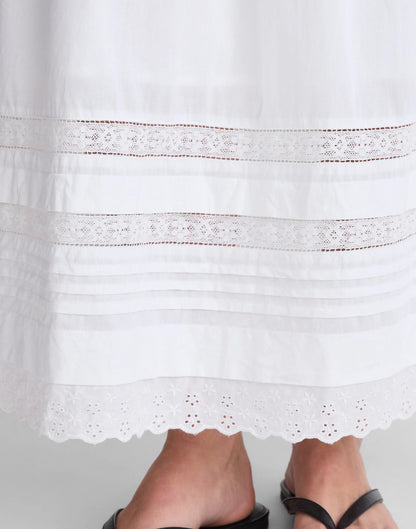 Madewell Pintucked Midi Skirt