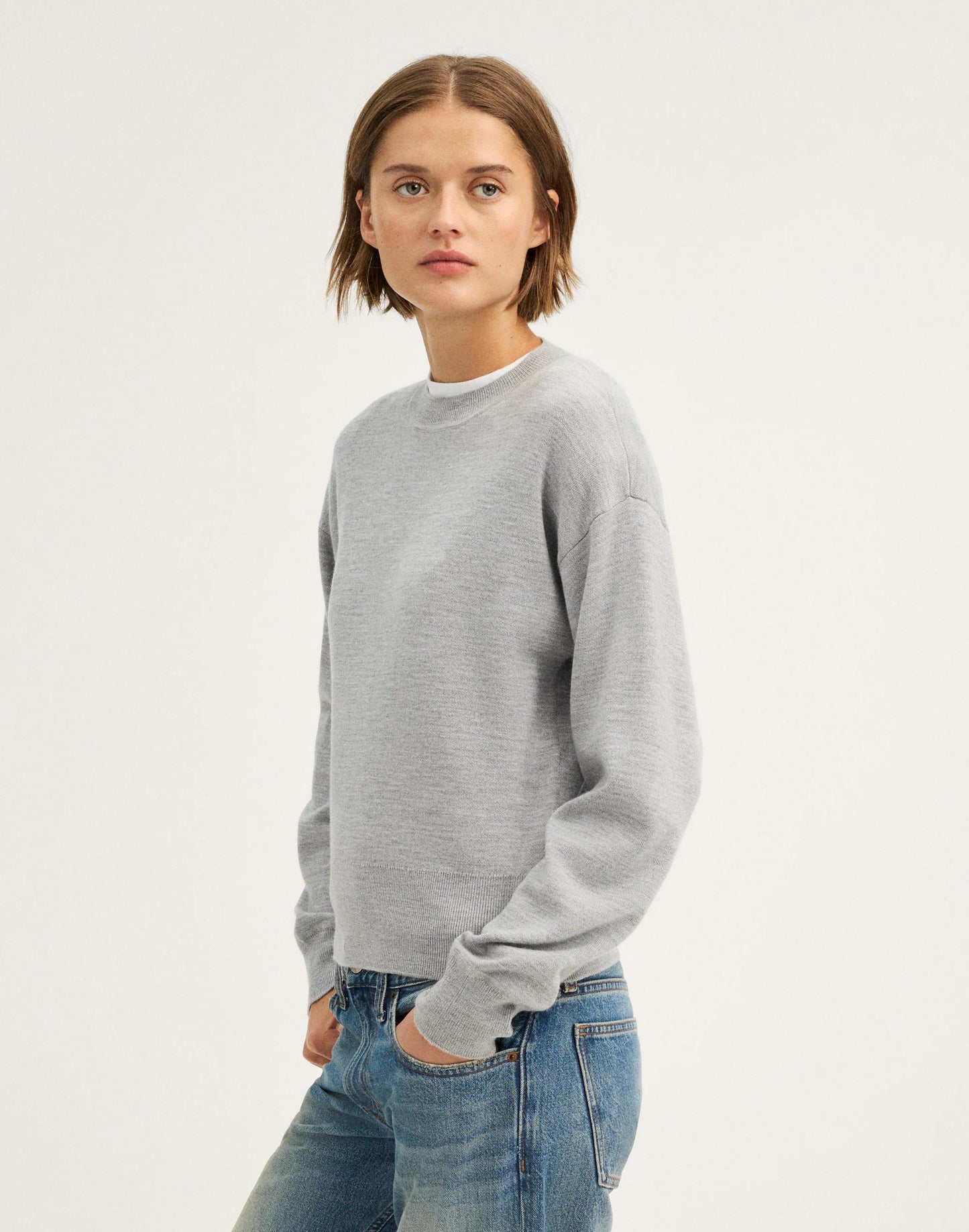 Madewell Relaxed Crewneck Sweater in Merino-Silk Blend