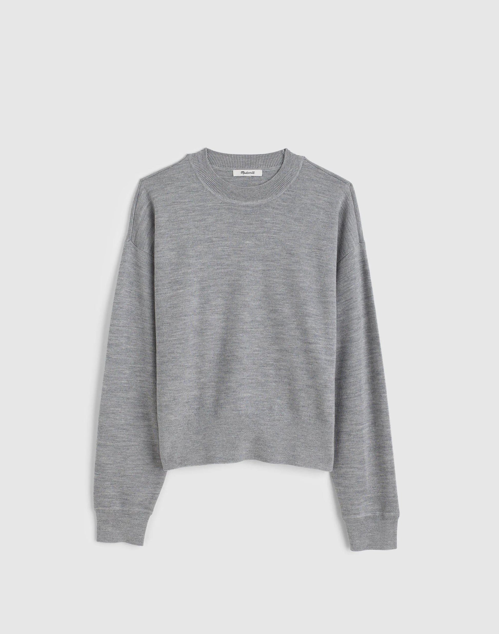 Madewell Relaxed Crewneck Sweater in Merino-Silk Blend
